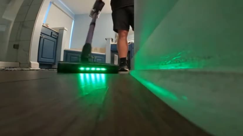 Cordless Vacuum Cleaner, 10 in 1 Stick Vacuum with Powerful Suction, Hose, Green LED Light, Anti-Tangle Brush, Lightweight Rechargeable Vacuum Cleaner for Home, Hardwood Floors, Carpets
