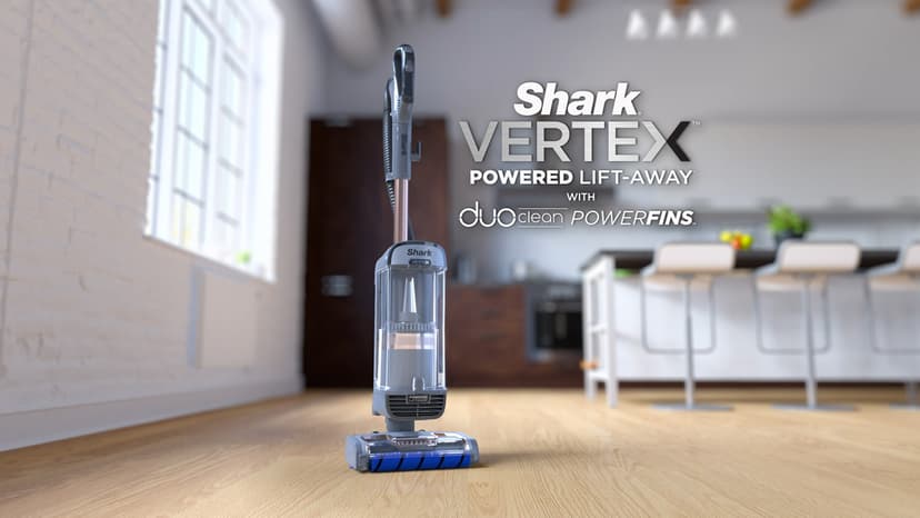 Shark AZ2001AMZ Vertex DuoClean PowerFins Upright Vacuum, with Powered Lift-Away & Self-Cleaning Brushroll, Dark Lilac, 1 qt Dust Cup