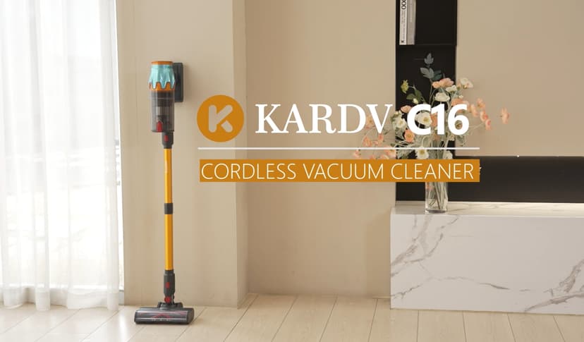 Cordless Vacuum Cleaner, 45Kpa/550W Stick Vacuum with Touch Screen, Max 65Mins Vacuum Cleaners for Home, Upgraded Green Light & Anti-Tangle Wireless Vacuum for Pet Hair/Carpet/Hardwood Floor