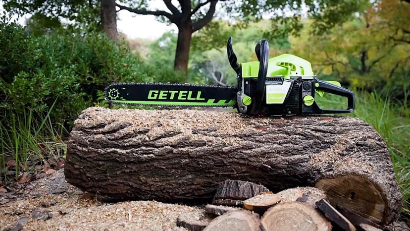 Professional 58cc Gas Powered Chainsaw with Quick-Switch Dual Bar 18/20 Inch System – Heavy Duty Chain Saw with Easy-Start for Tree Cutting, Limbing & Farm Use (GEL9901)