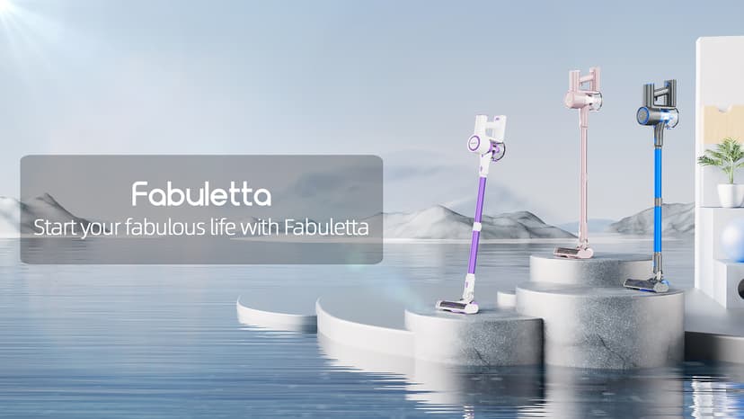 FABULETTA Cordless Vacuum Cleaner for Home, 500W Lightweight Vacuum Cleaner with MAX 50 Min Detachable Battery, Brushless Motor, 6 in 1 Stick Vacuum for Hardwood Floors and Carpet Pet Hair Car（Purple）