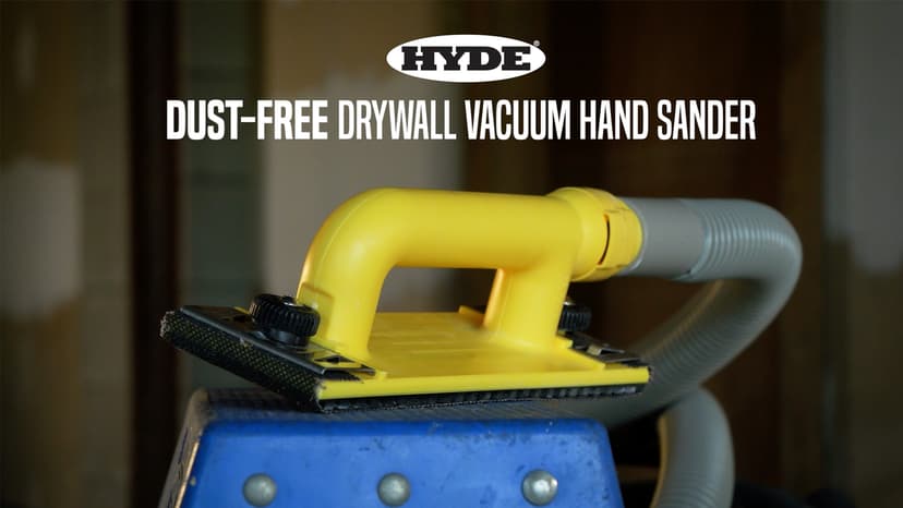 Hyde Tools 09165 Dust-Free Drywall Vacuum Hand Sander with 6-Foot Hose