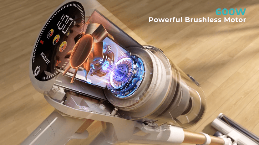 Cordless Vacuum Cleaner,80Mins/50kpa Vacuum Cleaners for Home,Stick Vacuums with Self-Standing,Touch Screen,LED Headlights, Anti-tangle,Rechargeable,Lightweight,for Carpet,Hard Floor, Pet Hair(P7 Pro)