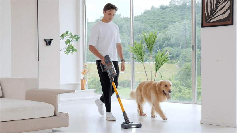 Cordless Vacuum Cleaner, 45Kpa 550W 65Mins Self-Standing Vacuum Cleaners for Home, Stick Vacuum with Touch Screen, Anti-tangle Brush, Rechargeable Vacuum Cordless for Pet Hair, Carpet, Hardwood Floor
