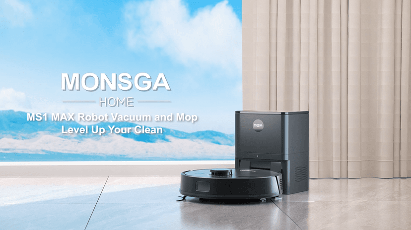 MONSGA Robot Vacuum and Mop Combo, 5000Pa Robotic Vacuum with 3.5L Self Emptying Station, Lidar Navigation Robot Vacuum Cleaner, 180mins Runtime, APP/Remote/Voice Control, for Hard Floors and Carpets