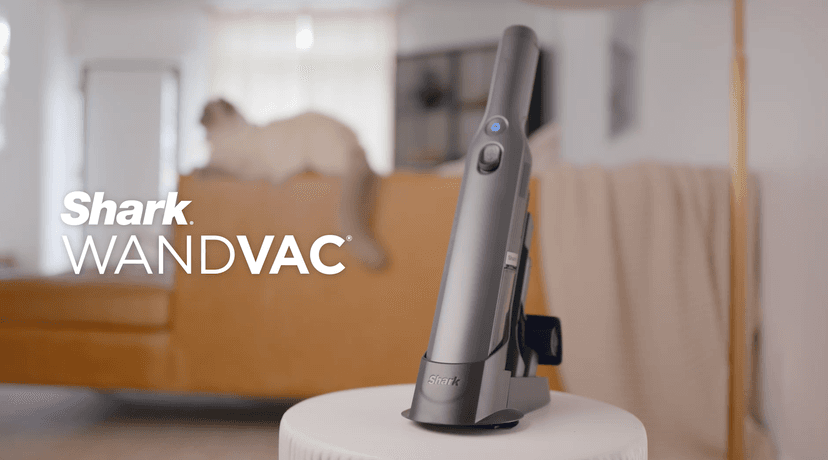 Shark WANDVAC Cordless Hand Vac, Lightweight, Portable at 1.4 lbs., Powerful Suction, Charging Dock, One-Touch Empty for Car & Home, Multi-Surface Pet Tool & Duster Crevice Tool, Rose Gold, WV201RGBRN