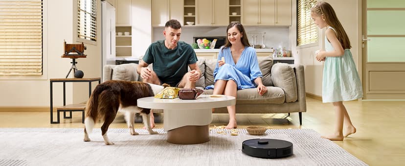 AIRROBO Robot Vacuum and Mop Combo, Self-Emptying, 60-Day Capacity, Home Mapping, Schedule, Wi-Fi/App/Alexa/Remote, 180mins Runtime, T20+ Robotic Vacuum Cleaner for Pet, Hard Floors, Carpet