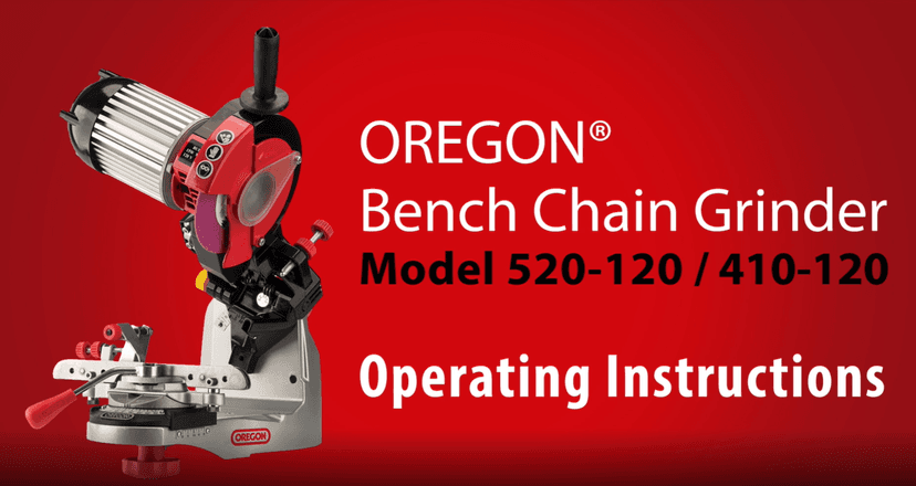 Oregon Professional Compact 120-Volt Bench Grinder, Universal Saw Chain Sharpener, for All Chainsaw Chains (410-120)