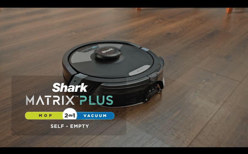 Shark Robot Vacuum & Mop Combo, Powerful Suction, Matrix Plus, 60-Day Debris Capacity, HEPA Bagless Self Empty Base, Sonic Mopping, Home Mapping for Pet Hair, Carpets & Hardfloor, Black/Gold, AV2610WA