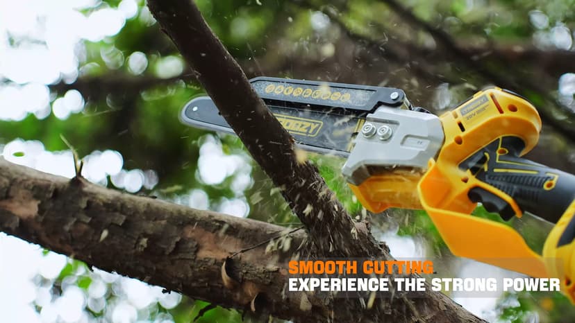 8-INCH Cordless Pole Saw, 2-IN-1 Chainsaw with 4.0Ah Battery Powered, Electric Tree Trimmer Branch Cutter with Extendable Pole, Pruning & Wood Cutting