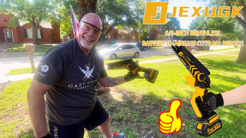 Brushless Mini Chainsaw, 8" & 6" Hand Held Cordless Chain Saw with 2 x 4.0Ah Battery, Portable Small Electric saw Cordless with 4 Chain Guide, Mini Motosierra for Tree Pruning Wood Cutting