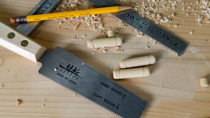 SUIZAN Flush Cut Saw 5" - Professional Japanese Pullsaw Ryoba Double Edge Handsaw Woodworking Tools