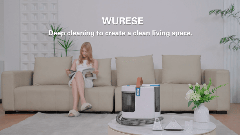 Portable Carpet Cleaner Machine, Carpet Shampooer, 15Kpa Upholstery Cleaner with 3 Tools, 54oz Large Water Tank, 16.4ft Power Cord, Spot and Stain Deep Cleaner for Rug, Couches, Car,azure