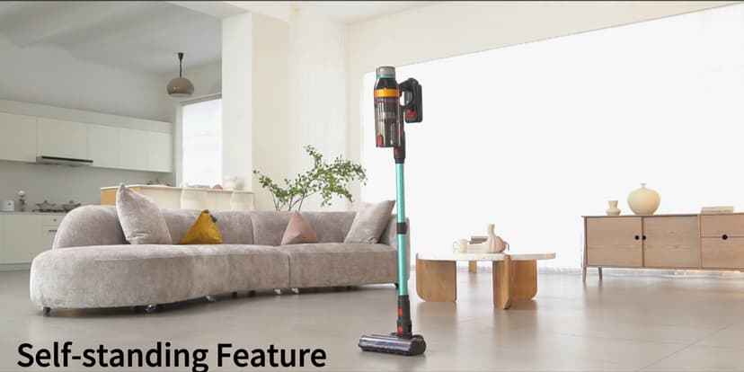 Cordless Vacuum Cleaner,550W/45KP/60Mins Stick Vacuum Cordless Rechargeable for Home/CarPet/Pet Hair/Floor-3 Suction Modes,Smart Screen&Headlight,Self-Standing,Removable Battery,Lighweight,Anti-Tangle