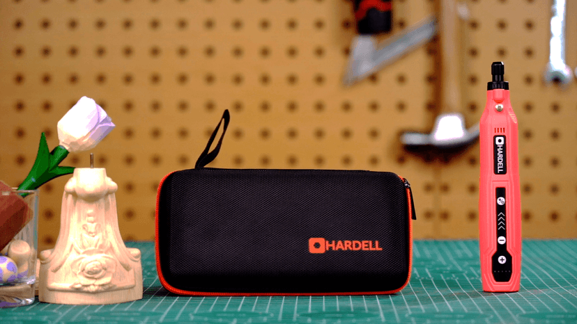 HARDELL Mini Cordless Rotary Tool, 5-Speed 3.7V Rechargeable Rotary Tool Kit with 61 Accessories, USB Charging Multi-Purpose DIY Tool for Sanding, Polishing, Drilling, Engraving, Woodworking