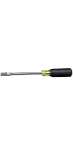 Klein Tools 32527 Multi-Bit Screwdriver / Nut Driver, 11-in-1 with Phillips, Slotted, Square, and Schrader Bits and Nut Drivers