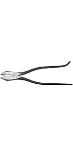 Klein Tools D248-9ST Diagonal Cutting Pliers, Made in USA, Ironworker's Diagonal Cutters with High Leverage Design, Works as Rebar Cutter and Rebar Bender, 9-Inch