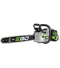 EGO POWER+ Chain Saw, 16” Battery Powered Chainsaw, Electric Cordless, Includes 56V 2.5Ah Battery and Charger – CS1611