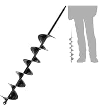 TCBWFY Garden Auger Drill Bit for Planting 1.6"x16.5"and 3.5"x16",Heavy Duty Bulb Planter Tool for Digging Holes,Compatible with 3/8" Hex Drive Drill
