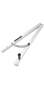 POWERTEC 71391 Table Saw Precision Miter Gauge System w/ 27 Angle Stops and 3/4”x 3/8”T-Slotted Miter Bar w/Removable T-Slot Plate; Includes 24”x 3” Multi T–Track Fence w/Scale, T-track Flip Stop