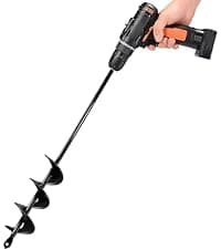 TCBWFY Garden Auger Drill Bit for Planting 1.6"x16.5"and 3.5"x16",Heavy Duty Bulb Planter Tool for Digging Holes,Compatible with 3/8" Hex Drive Drill