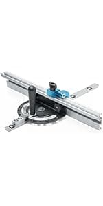 DuBois 51007 Table Saw Miter Gauge Fence System w/ 13 Precise Angle Stops & Standard 3/4”x 3/8”T-Slotted Miter Bar w/T-Slot Plate, Includes T-track Miter Fence, T-track Flip Stop, SEA/Metric Scale