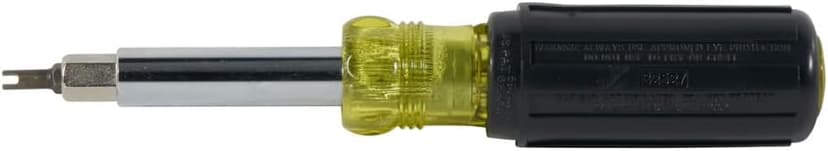Klein Tools 32527 Multi-Bit Screwdriver / Nut Driver, 11-in-1 with Phillips, Slotted, Square, and Schrader Bits and Nut Drivers