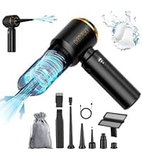 Handheld Vacuum,Car Vacuum Cleaner,4-in-1 20000PA High Power Portable Rechargeable Vacuum Cleaner with Brushless Motor, Small Handheld Vacuum & Air Blower & Pump-Black