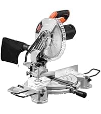 VEVOR Sliding Compound Miter Saw, 10-Inch Blade, 15 Amp Motor, 60-Tooth, Corded Double Bevel Sliding Miter Saw, LED Precision Alignment, Angle Adjustable, for Wood, Composite Decking, Laminates