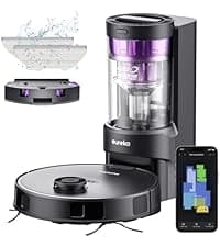 Eureka Robot Vacuum with Bagless Self Emptying Station, 2 in 1 Robotic Vacuum and Mop Combo, 60-Day Capacity, 4000Pa Suction, Auto Lifting Mop, LiDAR Navigation,NER E10s