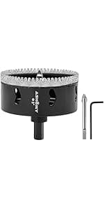 ASNOMY 12PCS TCT Hole Saw Kit for Hard Metal, 5/8"-2-1/8" Inch Tungsten Carbide Tipped Hole Cutter Set with Titanium-Plated Pilot Drill bit for Metal, Stainless Steel, Iron, Wood, Plastic