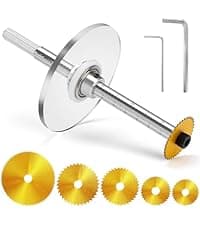 Inside Pipe Cutter for PVC Pipe, Cutter Tool Set with Scale Adjustable Depth Gauge, 5PCS Saw Blades and Hex Shank, Internal Plastic ABS Pipe Cutter Set