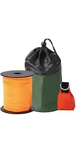 Rope Saw for Tree Limbs, 55 Inch Chain Saw with 70 Sharp Teeth & 46 Feet Ropes Kit, High Limb Pocket Chainsaw