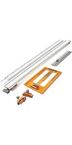 BORA 50” NGX Clamp Edge, Straight Cut Guide for Circular Saws, Easy to Use, Great for Cross-Cutting Plywood Sheets and Routing Dados, 544050