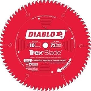 Diablo TrexBlade Circular Saw Blade - 10in., 72 Tooth, Composite Decking & Cellular PVC, Model# D1072CD