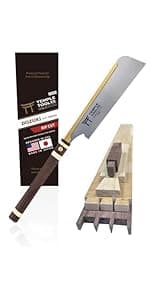 Japanese Pull Saw - 9.5 Ryoba Hand Saw with Rip-cut and Crosscut - Wood Saw for Dovetails, Tenons, Joinery, Cutting Boards to Length & Width- Temple Tool Co.
