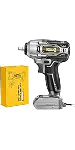 Cordless Impact Wrench 1/2 inch Compatible with DeWalt 20v Battery, 1000Ft-lbs(1360N.m) High Torque Impact Driver with 4-Modes, LED Light, Electric Impact Gun for Car/Truck/Mower(Bare Tool)