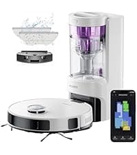 Eureka Robot Vacuum with Bagless Self Emptying Station, 2 in 1 Robotic Vacuum and Mop Combo, 60-Day Capacity, 4000Pa Suction, Auto Lifting Mop, LiDAR Navigation,NER E10s