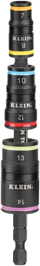 Klein Tools 65239 20-Piece Flip Socket Set with KNECT System and 32933M 6-in-1 Impact Flip Socket Set, 7-14mm