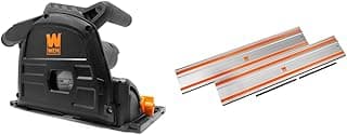 WEN Plunge Cut Circular Saw Bundle with 100-Inch Track Saw Guide Rail and Adapters