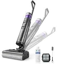 JONR ED12 Lite Wet Dry Vacuum Cleaner, Cordless Vacuum Mop with Self-Washing, 0.1 inch Edge Cleaning, 30min Runtime, Anti-Tangle Design, 7.7lbs Lightweight Mop Vacuum Cleaner for Hard Floors