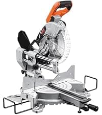 VEVOR Sliding Compound Miter Saw, 10-Inch Blade, 15 Amp Motor, 60-Tooth, Corded Double Bevel Sliding Miter Saw, LED Precision Alignment, Angle Adjustable, for Wood, Composite Decking, Laminates