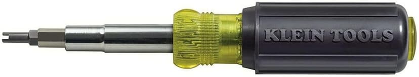 Klein Tools 32527 Multi-Bit Screwdriver / Nut Driver, 11-in-1 with Phillips, Slotted, Square, and Schrader Bits and Nut Drivers