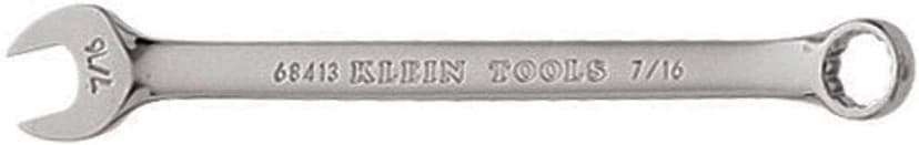 Klein Tools 68413 7/16-Inch Combination Wrench, 12-Point, Open End and Box End