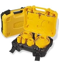 KATA Hole Saw Set 20PCS Hole Saw Kit with 3/4"-6"(19-152mm) 13PCS Saw Blades, 2 Mandrels, 3 Drill Bits, 1 Installation Plate, 1 Hex Key, Ideal for Soft Wood, Plywood, Drywall, PVC
