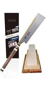 Japanese Pull Saw - 9.5 Ryoba Hand Saw with Rip-cut and Crosscut - Wood Saw for Dovetails, Tenons, Joinery, Cutting Boards to Length & Width- Temple Tool Co.