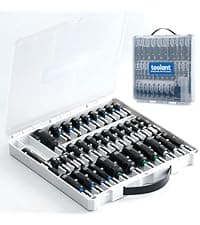 toolant 127pcs SAE/Metric Tap and Die Set, Ratcheting SAE Metric TAP and Die Set Standard with Drill Bit Combo for Threading