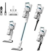 Eureka Cordless Vacuum Cleaner Lightweight, Stick Vacuum Rechargeable for Hardwood, Pet Hair, Blue w/Clean Station, Stylus Elite NEC490SE
