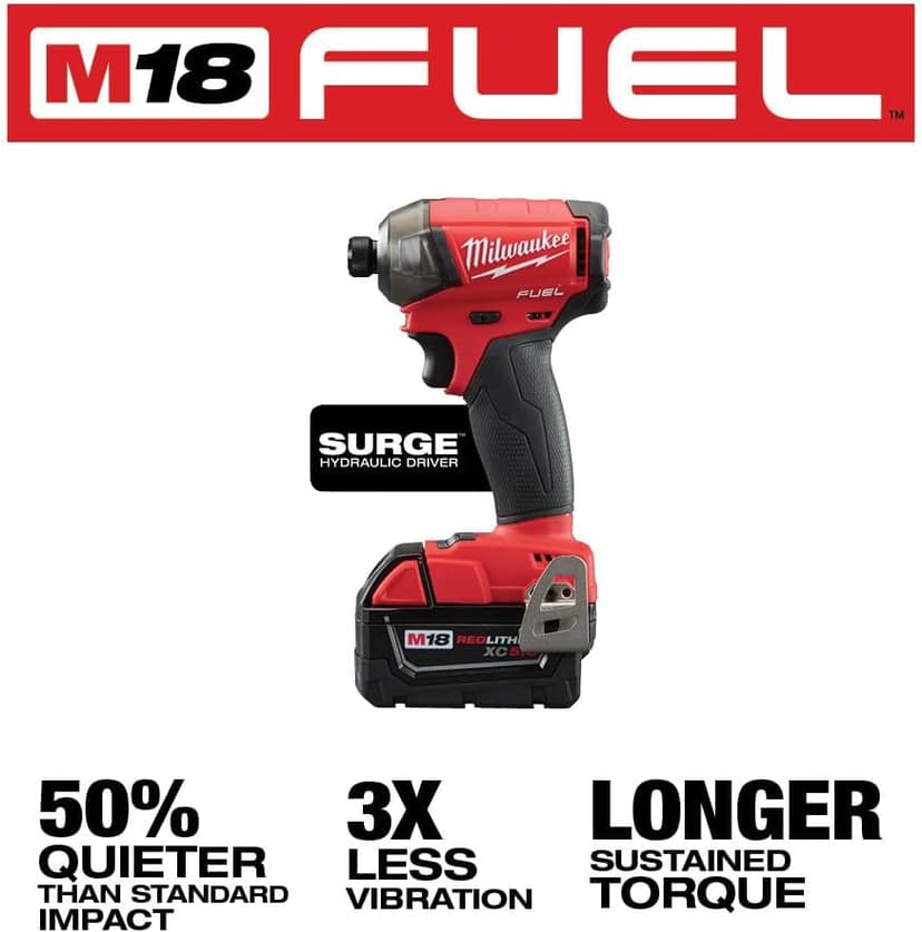 Milwaukee Elec Tool DB303552 Fuel Surge 1/4" Hex Hydraulic Driver Kit, 2760-22