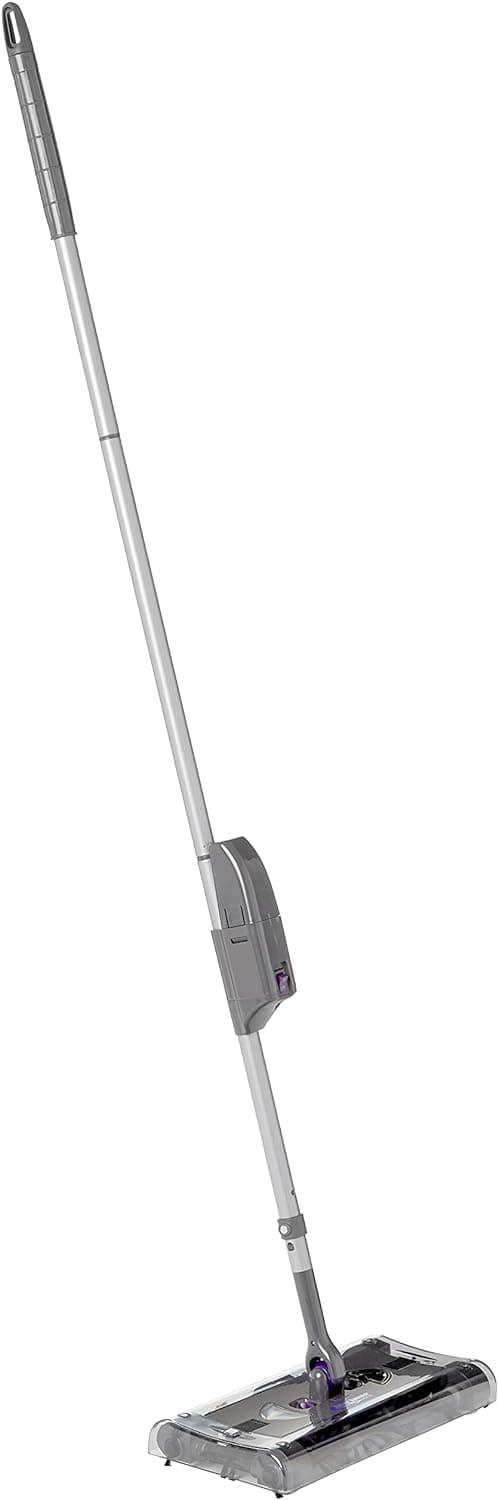 Swivel Sweeper - Cordless Electric Floor and Carpet Sweeper with Rotating Brush for Efficient Cleaning, Quad Brush Technology- Purple